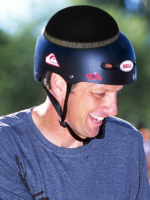 Tony Hawk wearing a kippah and smiling